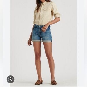 Lucky Brand The Roll Up Blue Jean Shorts